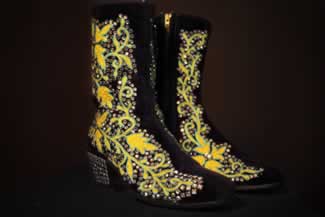 mary lou turners nudie rhinestone boots used while touring with bill anderson 